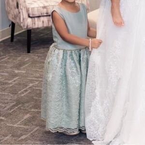 Eucalyptus Green Flower Girl Dress